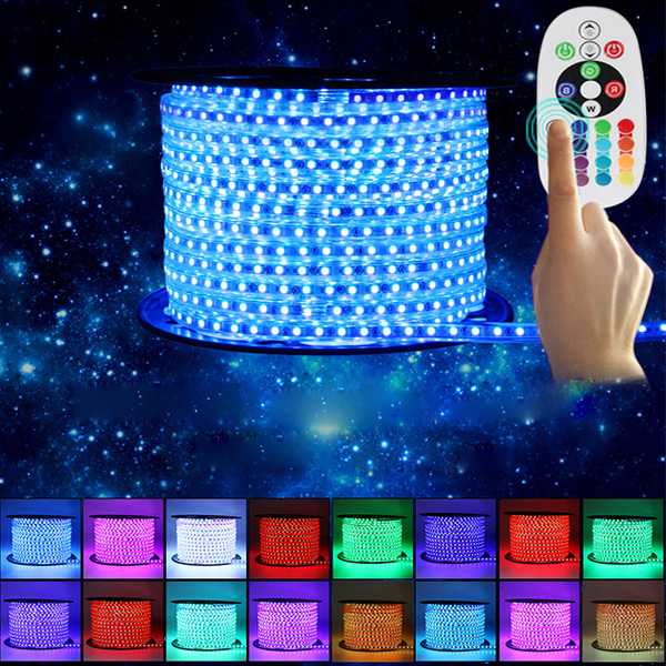 SMD5050 High Voltage AC110&220V Color Change RGB High Bright LED Strips, Waterproof IP67, 60LEDs Per Meter, 10~100 Meter (32.8~328ft) Per Reel By Sale